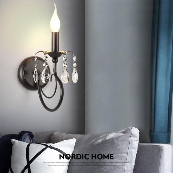 oygroup simple country crystal wall lamp e14 bulb bedside lamp fashion simple wall lighting iron home decoration
oygroup simple country crystal wall lamp e14 bulb bedside lamp fashion simple wall lighting iron home decoration