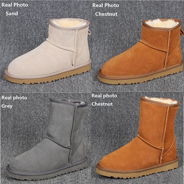 

mens snow boots australian style waterproof winter cow suede leather outdoor boots brand ivg designer shoes plus wholesale size eur 38-45, Black