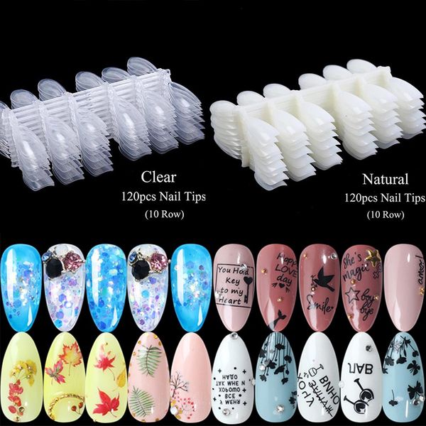 120pcs/set acrylic stiletto false nail tips nature clear full cover fake nails artificial gel polish display manicure tools, Red;gold
120pcs/set acrylic stiletto false nail tips nature clear full cover fake nails artificial gel polish display manicure tools, Red;gold