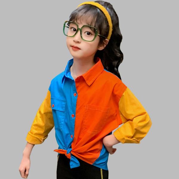 shirts for girls patchwork girls turn down collar blouse children's for girl full length children's clothes, White;black
shirts for girls patchwork girls turn down collar blouse children's for girl full length children's clothes, White;black