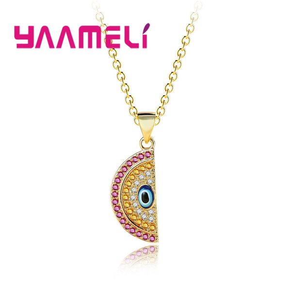 giemi women female genuine 24k gold color semicircle pendant necklaces colorful cubic zirconia jewelry crystal factory price, Silver
giemi women female genuine 24k gold color semicircle pendant necklaces colorful cubic zirconia jewelry crystal factory price, Silver