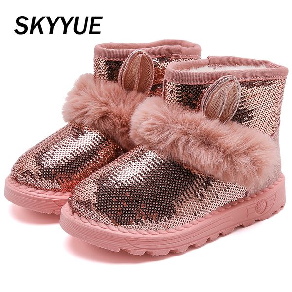 winter kids snow boots baby girls glitter ankle boots children fur shoes bow black brand warm fashion sequin shoes, Black;grey
winter kids snow boots baby girls glitter ankle boots children fur shoes bow black brand warm fashion sequin shoes, Black;grey