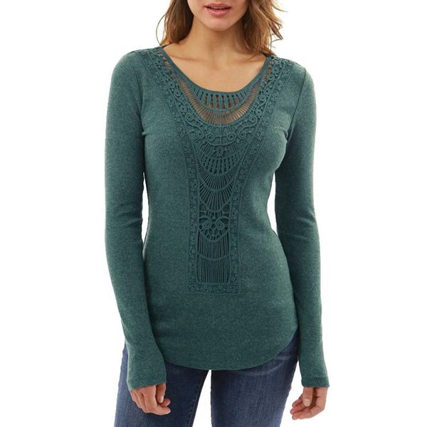muqgew new arrival women's fashion lace loose long sleeve shirt casual t-shirt neckline slim long sleeves coat, White
muqgew new arrival women's fashion lace loose long sleeve shirt casual t-shirt neckline slim long sleeves coat, White