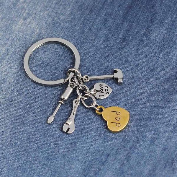 dad i love you screwdriver wrench hammer key ring tool charms keychain gift for dad father's day, Slivery;golden
dad i love you screwdriver wrench hammer key ring tool charms keychain gift for dad father's day, Slivery;golden
