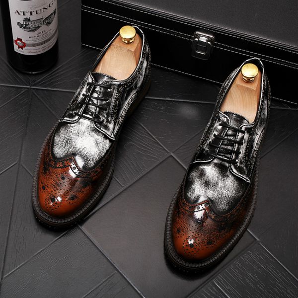 british style men casual wedding party wear genuine leather brogue shoes carved bullock shoe personality sneaker zapatos hombre, Black
british style men casual wedding party wear genuine leather brogue shoes carved bullock shoe personality sneaker zapatos hombre, Black
