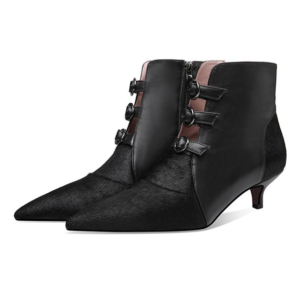 women ankle boots belt buckle women shoes pointed toe female shoes strange style ladied boots zip stylish genuine leather, Black
women ankle boots belt buckle women shoes pointed toe female shoes strange style ladied boots zip stylish genuine leather, Black