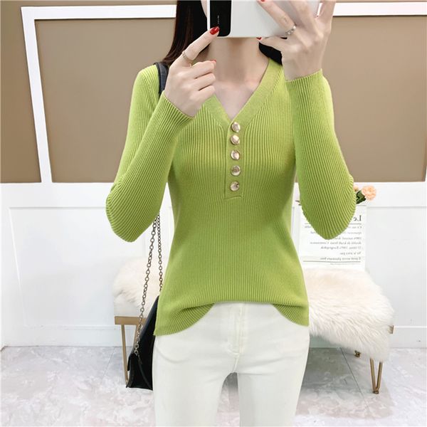shintimes button v-neck women sweater long sleeve pull femme nouveaute 2019 slim knitted fall winter sweater womens pullovers, White;black
shintimes button v-neck women sweater long sleeve pull femme nouveaute 2019 slim knitted fall winter sweater womens pullovers, White;black