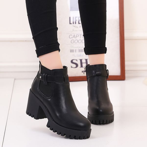 2018 new fashion boots women autumn winter round toe zipper leather lady ankle boot, Black
2018 new fashion boots women autumn winter round toe zipper leather lady ankle boot, Black