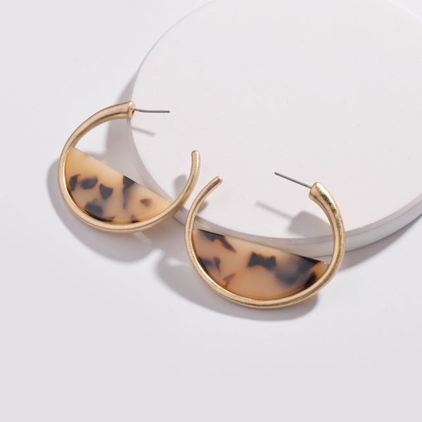 european and american alloy semi-round leopard-print acrylic earrings for women's earrings drop cross-border source of new, Silver
european and american alloy semi-round leopard-print acrylic earrings for women's earrings drop cross-border source of new, Silver