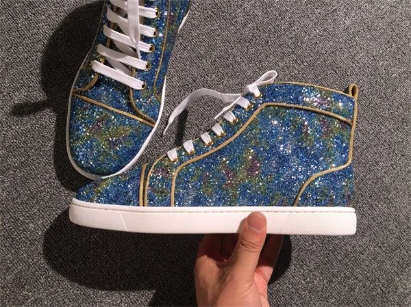 fashion high qulity outdoor trainer casual walking shoes men women glitter leather sneakers shoes high red bottom sneaker 35-47, Black
fashion high qulity outdoor trainer casual walking shoes men women glitter leather sneakers shoes high red bottom sneaker 35-47, Black