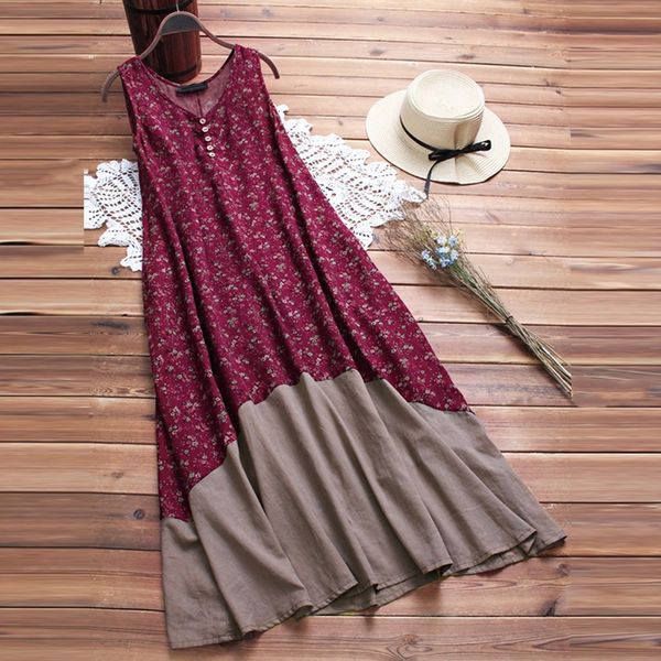 womens dress sleeveless bohemian retro summer beach casual party long maxi loose round neck, Black;gray
womens dress sleeveless bohemian retro summer beach casual party long maxi loose round neck, Black;gray