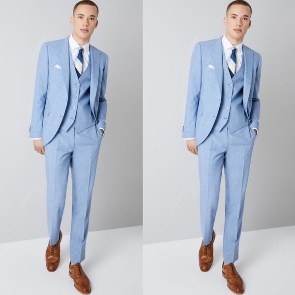 sky blue groom wedding tuxedos notched lapel slim fit mens prom party jacket blazer suits 3 piece custom made clothing(jacket+vest+pants), Black;gray
sky blue groom wedding tuxedos notched lapel slim fit mens prom party jacket blazer suits 3 piece custom made clothing(jacket+vest+pants), Black;gray