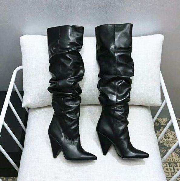 women luxury designer boots strange high heels real leather women shoes new autumn winter boots runways long woman boots, Black
women luxury designer boots strange high heels real leather women shoes new autumn winter boots runways long woman boots, Black