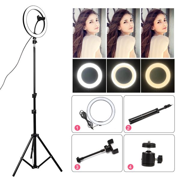16/26cm pgraphy dimmable 5500k ring light makeup led fill light lamp for live stream video with phone holder tripod usb plug 
16/26cm pgraphy dimmable 5500k ring light makeup led fill light lamp for live stream video with phone holder tripod usb plug