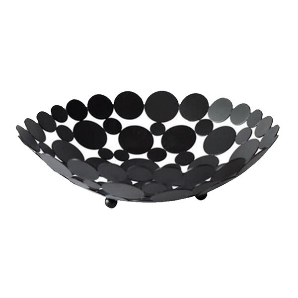 europe style black iron fruit vegetable basket plate for home cafe ornament