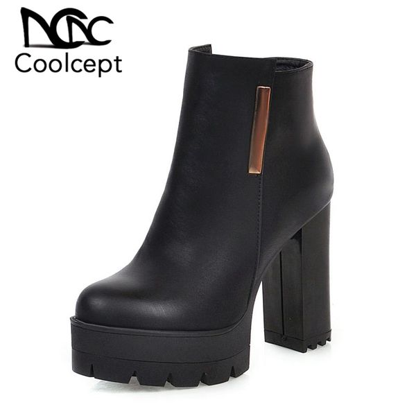 coolcept 4 colors size 33-48 platform ankle boots thick bottom zipper winter warm short boots comfortable high heels shoes woman, Black
coolcept 4 colors size 33-48 platform ankle boots thick bottom zipper winter warm short boots comfortable high heels shoes woman, Black