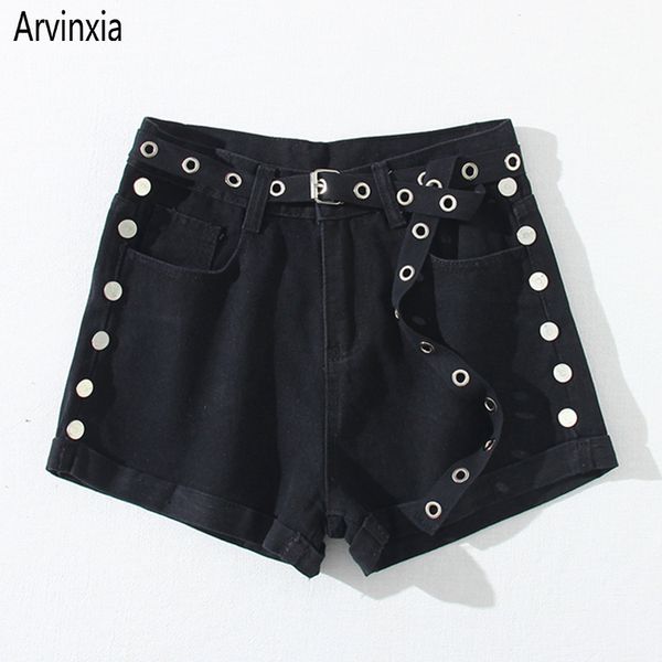 arvinxia chic solid rivets appliques pockets woman jeans shorts new high waist women short pants sashes cuffs ladies bottom, Blue
arvinxia chic solid rivets appliques pockets woman jeans shorts new high waist women short pants sashes cuffs ladies bottom, Blue