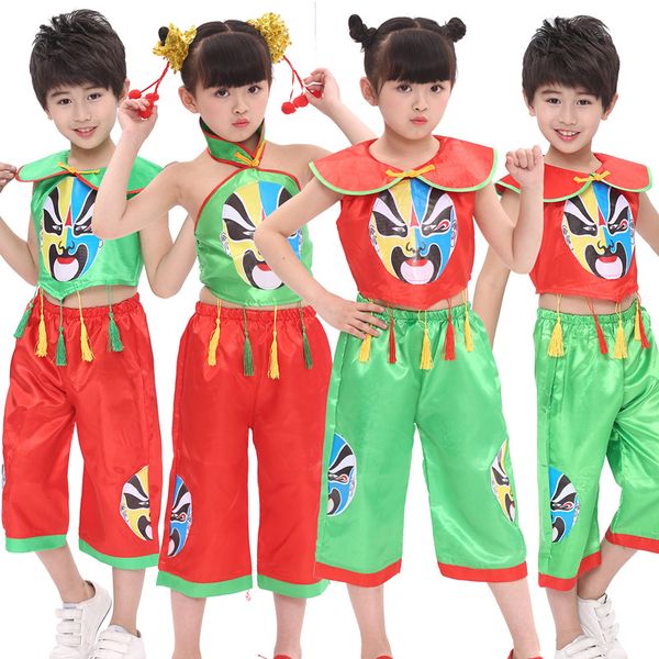 june 1st children's day performance clothing good son lang peking opera rap face kindergarten opera dance performance, Black;red
june 1st children's day performance clothing good son lang peking opera rap face kindergarten opera dance performance, Black;red