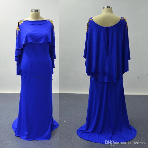 2019 new cape sleeves prom dresses royal blue golden lace appliqued sheath scoop satin evening party dresses vestidos de fiesta, Black;red
2019 new cape sleeves prom dresses royal blue golden lace appliqued sheath scoop satin evening party dresses vestidos de fiesta, Black;red