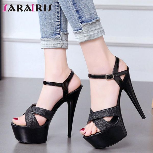 sarairis new lady heeled evening sandals summer super high thin heels party sandals women cool high platform shoes woman, Black
sarairis new lady heeled evening sandals summer super high thin heels party sandals women cool high platform shoes woman, Black