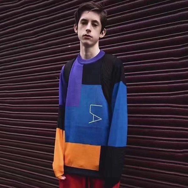 18fw урожай цвет шить свитер теплый вязаный пуловер топы с длинным рукавом весна осень простой свитер повседневная улица свитер hfymmy007, White;black 
18fw урожай цвет шить свитер теплый вязаный пуловер топы с длинным рукавом весна осень простой свитер повседневная улица свитер hfymmy007, White;black