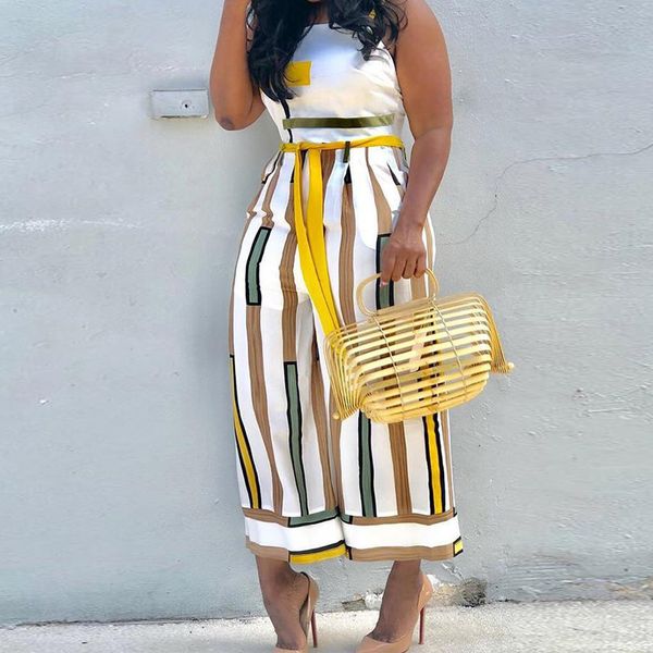 women summer contrast striped backless ladies sashes wide leg jumpsuit wide leg overalls 2019, Black;white
women summer contrast striped backless ladies sashes wide leg jumpsuit wide leg overalls 2019, Black;white
