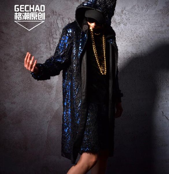 fashion men's cool blue scales atmospheric cloak windbreaker stage nightclub singer bar hair bar costumes accessories, Tan;black
fashion men's cool blue scales atmospheric cloak windbreaker stage nightclub singer bar hair bar costumes accessories, Tan;black