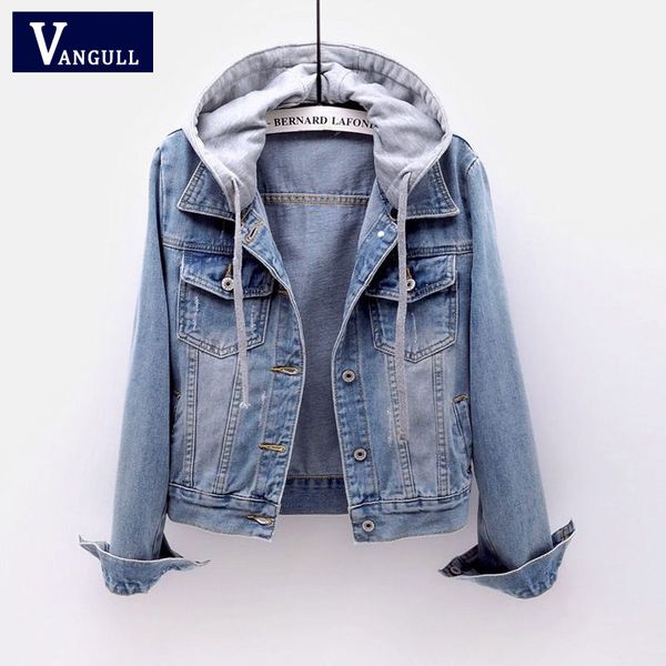 vangull women jeans jackets 2019 new female spring autumn long sleeve hooded denim jacket women ladies casual loose basic coat, Black;brown
vangull women jeans jackets 2019 new female spring autumn long sleeve hooded denim jacket women ladies casual loose basic coat, Black;brown