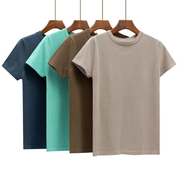 gigogou basic cotton summer t shirt women knitted short sleeves tee shirt high elasticity breathable o neck female tshirt, White
gigogou basic cotton summer t shirt women knitted short sleeves tee shirt high elasticity breathable o neck female tshirt, White