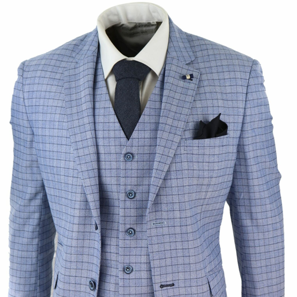 2020 sky blue mens suits 3 piece long sleeve costume homme check tweed vintage classic wedding prom formal suit, White;black
2020 sky blue mens suits 3 piece long sleeve costume homme check tweed vintage classic wedding prom formal suit, White;black