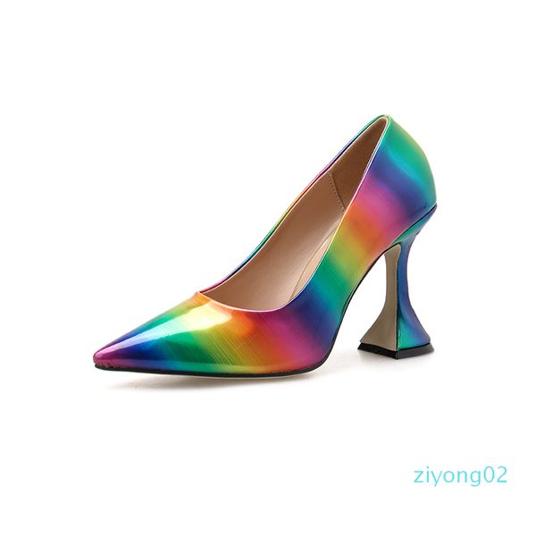 bright color rainbow patent leather pu pointed pumps prom gown dress shoes 9cm spool high heels designer shoes size 35 to 41, Black
bright color rainbow patent leather pu pointed pumps prom gown dress shoes 9cm spool high heels designer shoes size 35 to 41, Black