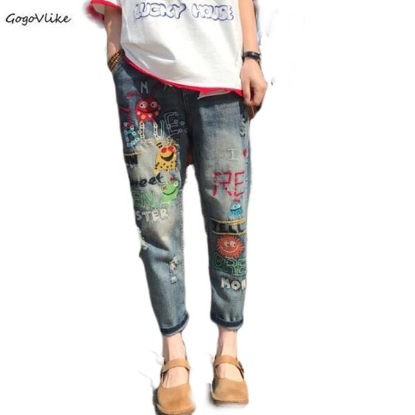 cartoon patch fashion korean ladies punk trousers womens embroidery vintage jeans elastic female drawstring pants sa608s30, Black;white
cartoon patch fashion korean ladies punk trousers womens embroidery vintage jeans elastic female drawstring pants sa608s30, Black;white