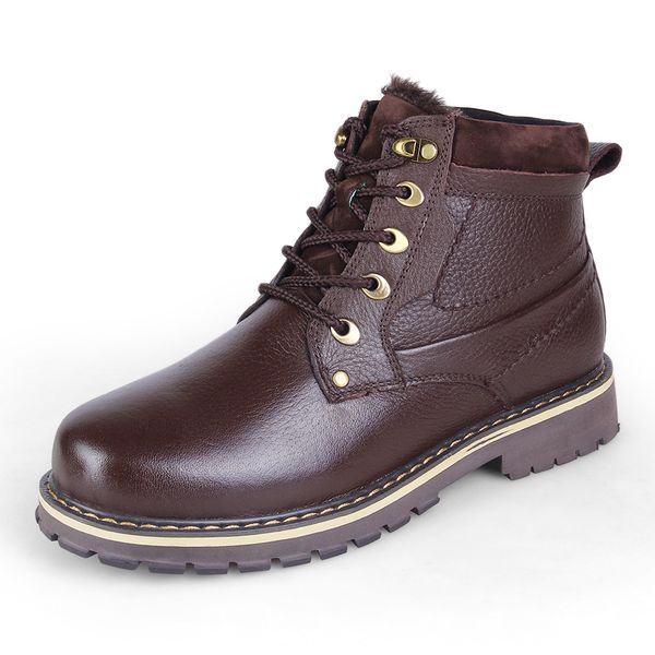 genuine leather men boots lace-up men shoes vintage british fur warm snow boots winter casual ankle boots%c8988, Black
genuine leather men boots lace-up men shoes vintage british fur warm snow boots winter casual ankle boots%c8988, Black