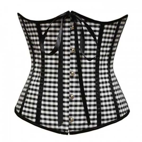 black and white plaid underbust corset waist trainer waist corsets and bustiers gothic espartilhos e corpetes emagrecimento, Black;white
black and white plaid underbust corset waist trainer waist corsets and bustiers gothic espartilhos e corpetes emagrecimento, Black;white