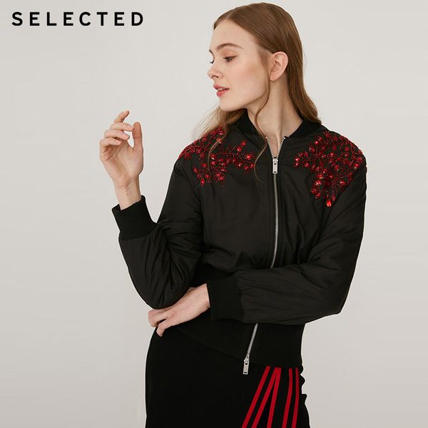 seleted women patterned beaded baseball collar cotton coat jacket |419122501, Black
seleted women patterned beaded baseball collar cotton coat jacket |419122501, Black