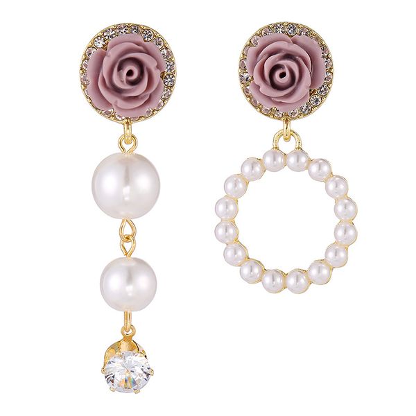 pearl zircon rose asymmetrical pendant earrings beautiful woman fashion charm accessories banquet jewelry girl gift birthday, Golden;silver
pearl zircon rose asymmetrical pendant earrings beautiful woman fashion charm accessories banquet jewelry girl gift birthday, Golden;silver