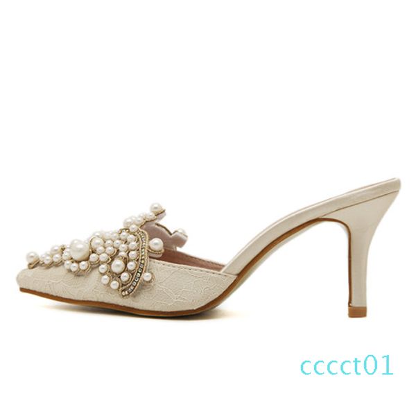 gdgydh new brand 2017 summer shoes women sweet elegant pearl beaded high-heeled shoes thin heels pointed toe women sandals ct01, Black
gdgydh new brand 2017 summer shoes women sweet elegant pearl beaded high-heeled shoes thin heels pointed toe women sandals ct01, Black