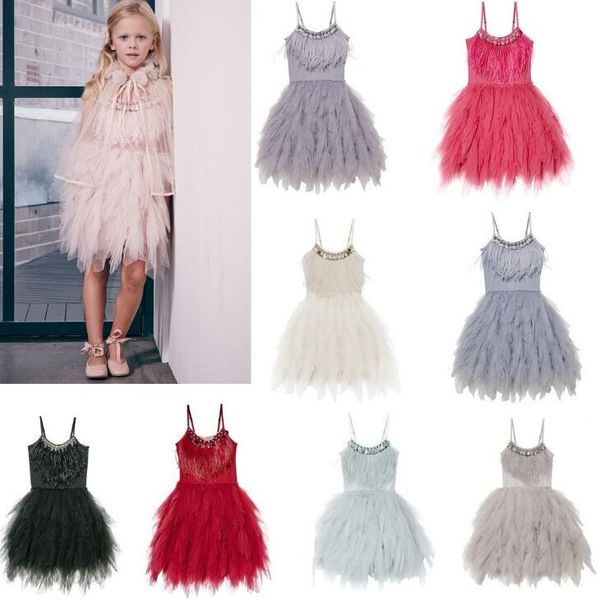 little girl swan princess feather fringes tutu dress pageant party wedding dance formal birthday short tiered gown, Red;yellow
little girl swan princess feather fringes tutu dress pageant party wedding dance formal birthday short tiered gown, Red;yellow