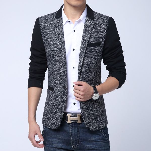 2017 new men's korean casual slim suit tide stitching men's business casual small suit fashion thin coat, White;black
2017 new men's korean casual slim suit tide stitching men's business casual small suit fashion thin coat, White;black