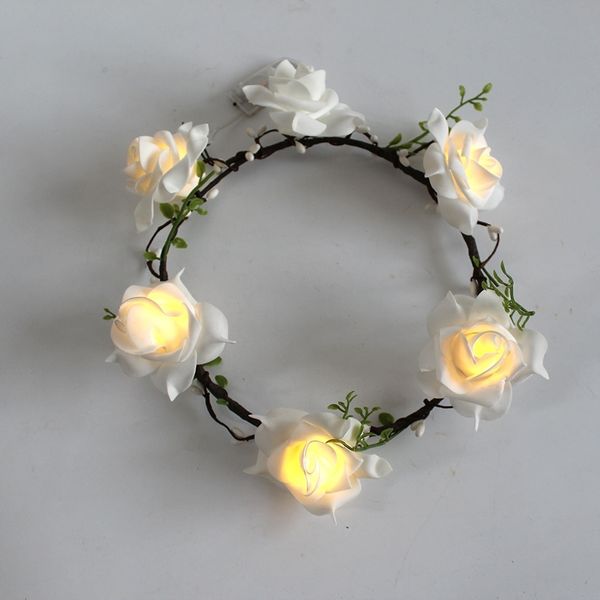 6led white flower crown white flower headbard flower wreath wedding hair accessories
6led white flower crown white flower headbard flower wreath wedding hair accessories