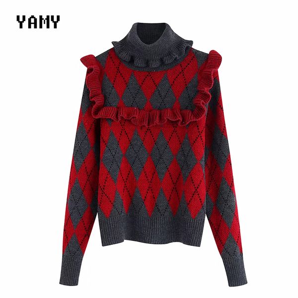 women's sweaters long sleeve turtleneck chic christmas women knitted ruffles jumper vintage zora pullovers womens winter clothes 2021, White;black
women's sweaters long sleeve turtleneck chic christmas women knitted ruffles jumper vintage zora pullovers womens winter clothes 2021, White;black