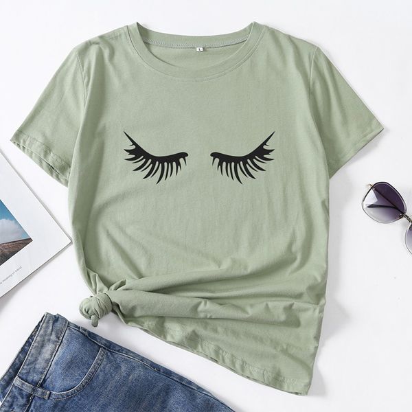 o neck eyelashes short sleeve women tshirt summer casual cozy cotton female t shirt 2020 funny plus size 5xl ladies tshirts, White
o neck eyelashes short sleeve women tshirt summer casual cozy cotton female t shirt 2020 funny plus size 5xl ladies tshirts, White