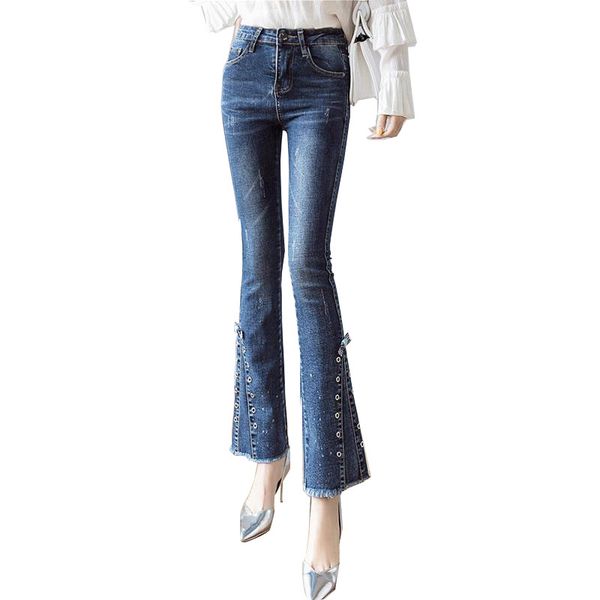 high waist flare legging jeans stretch jeans for women bell bottom denim skinny woman female wide leg pants with fringe, Blue
high waist flare legging jeans stretch jeans for women bell bottom denim skinny woman female wide leg pants with fringe, Blue