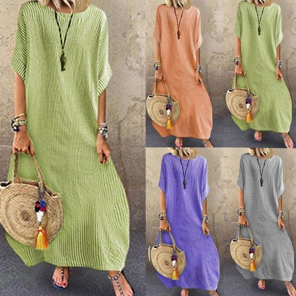 women beach dress stripe sleeve casual dress women round neck vestido long party dresses vestido branco de praia
women beach dress stripe sleeve casual dress women round neck vestido long party dresses vestido branco de praia