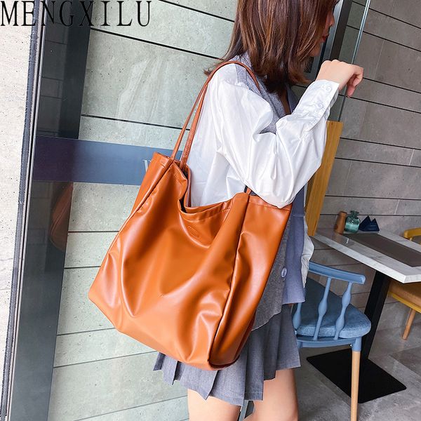 mengxilu new large capacity women shoulder bag solid leather big tote ladies hand bags girls shopping handbags sac a main femme
mengxilu new large capacity women shoulder bag solid leather big tote ladies hand bags girls shopping handbags sac a main femme