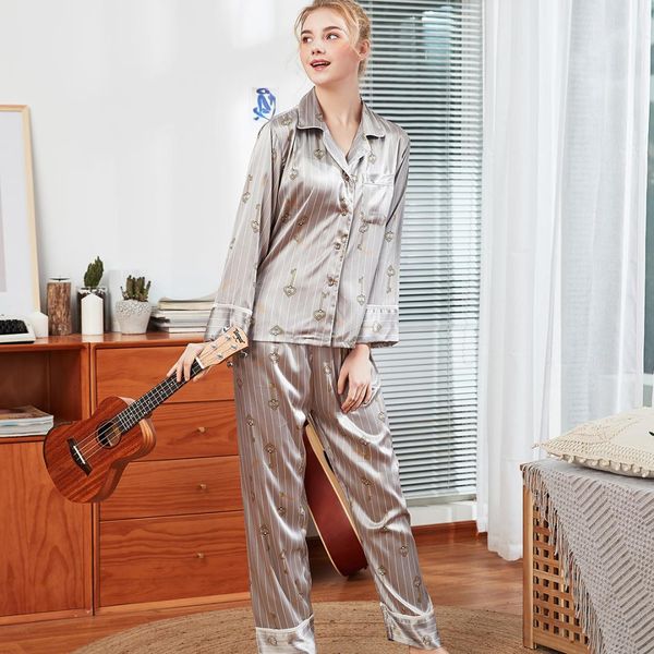 fashion women sleepwear nightwear 2pcs t-shirt long pant pajamas set print flower home clothing babydoll faux silk lingerie, Blue;gray
fashion women sleepwear nightwear 2pcs t-shirt long pant pajamas set print flower home clothing babydoll faux silk lingerie, Blue;gray