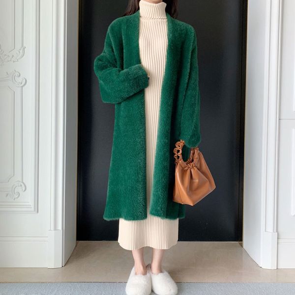 synthetic mink cashmere sweater cardigan women korean winter coat batwing sleeve knitted long cardigan thick plus size sweaters, Black;white
synthetic mink cashmere sweater cardigan women korean winter coat batwing sleeve knitted long cardigan thick plus size sweaters, Black;white
