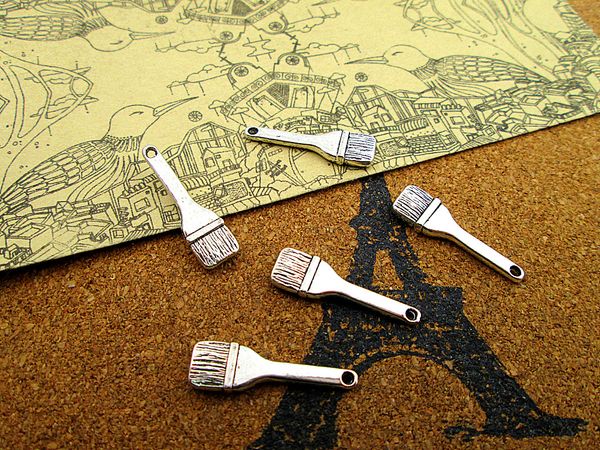 60pcs brush charms, antique tibetan silver 2 sided brush charms pendants 7x25mm, Bronze;silver
60pcs brush charms, antique tibetan silver 2 sided brush charms pendants 7x25mm, Bronze;silver