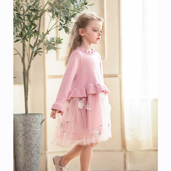 kids luxury dress girls brand knitted mesh puff princess dress childrens swan print skirt solid color lace dresses girl clothings, Red;yellow
kids luxury dress girls brand knitted mesh puff princess dress childrens swan print skirt solid color lace dresses girl clothings, Red;yellow