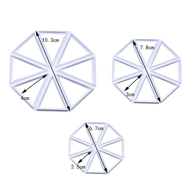 3pcs cake cookie cutter mold decorating fondant non toxic triangle restaurant chocolate kitchen diy tool easy clean home
3pcs cake cookie cutter mold decorating fondant non toxic triangle restaurant chocolate kitchen diy tool easy clean home